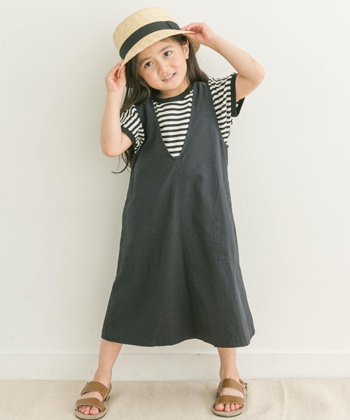 FORK&SPOON（フォークアンドスプーン）の「『親子リンク』FORK&SPOON　ボーダーワイドTシャツ(KIDS)（Tシャツ/カットソー・キッズ・ホワイト系その他/ブラック系その他・120/105/135）」の11枚目の写真