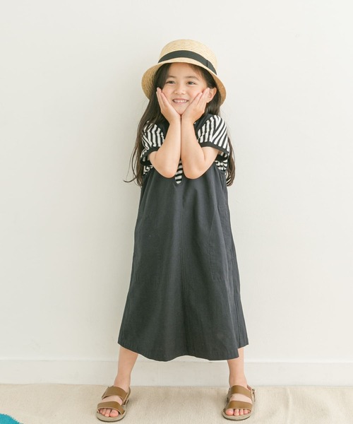 FORK&SPOON（フォークアンドスプーン）の「『親子リンク』FORK&SPOON　ボーダーワイドTシャツ(KIDS)（Tシャツ/カットソー・キッズ・ホワイト系その他/ブラック系その他・120/105/135）」の8枚目の写真