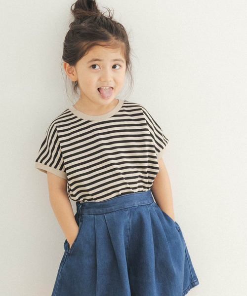 FORK&SPOON（フォークアンドスプーン）の「『親子リンク』FORK&SPOON　ボーダーワイドTシャツ(KIDS)（Tシャツ/カットソー・キッズ・ホワイト系その他/ブラック系その他・120/105/135）」の22枚目の写真