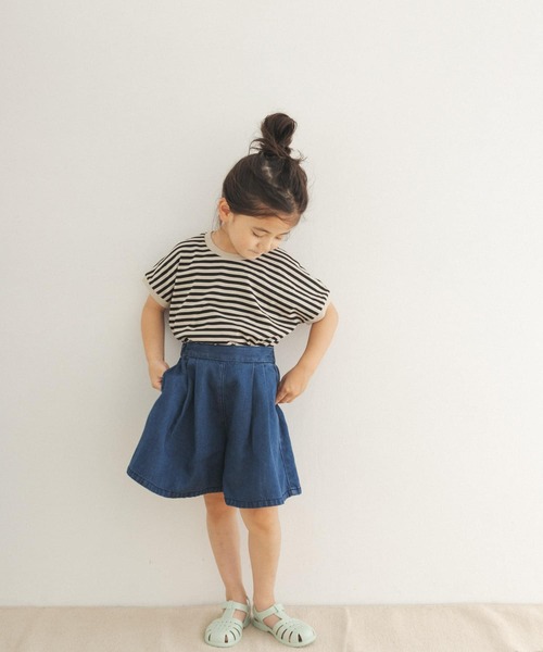 FORK&SPOON（フォークアンドスプーン）の「『親子リンク』FORK&SPOON　ボーダーワイドTシャツ(KIDS)（Tシャツ/カットソー・キッズ・ホワイト系その他/ブラック系その他・120/105/135）」の18枚目の写真