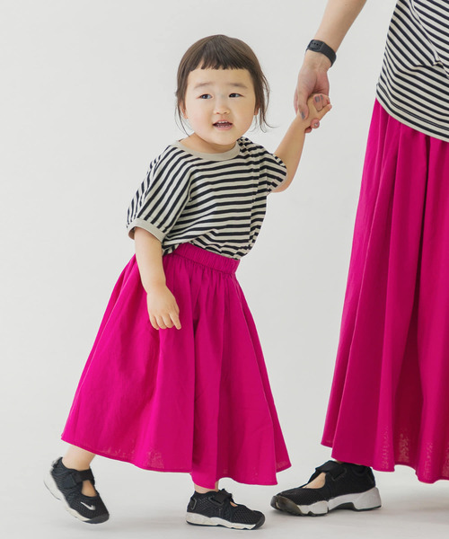 FORK&SPOON（フォークアンドスプーン）の「『親子リンク』FORK&SPOON　ボーダーワイドTシャツ(KIDS)（Tシャツ/カットソー・キッズ・ホワイト系その他/ブラック系その他・120/105/135）」の17枚目の写真
