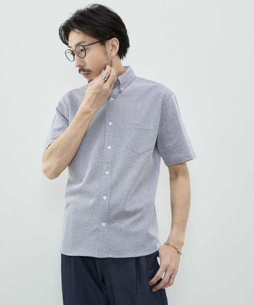 MEN'S MELROSE（メンズメルローズ）の「ブロックサッカーBDポロ（ポロシャツ・メンズ・ホワイト/ネイビー・3/2/5/4）」の2枚目の写真