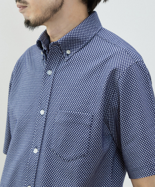 MEN'S MELROSE（メンズメルローズ）の「ブロックサッカーBDポロ（ポロシャツ・メンズ・ホワイト/ネイビー・3/2/5/4）」の7枚目の写真