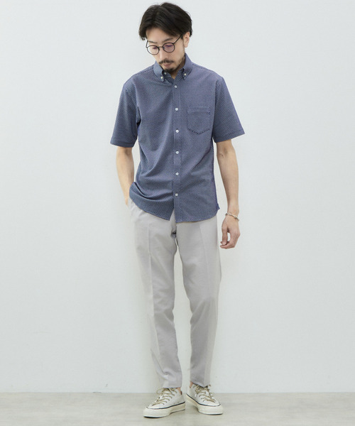 MEN'S MELROSE（メンズメルローズ）の「ブロックサッカーBDポロ（ポロシャツ・メンズ・ホワイト/ネイビー・3/2/5/4）」の14枚目の写真