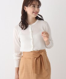 index | コットンアセテート丸首多ボタンカーディガン【WEB限定アイテム】(カーディガン/ボレロ)