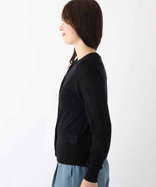 index(インデックス)の「◆コットンアセテート丸首多ボタンカーディガン【WEB限定アイテム】(カーディガン/ボレロ・レディース・ライトグレー/ブラック/パープル/ネイビー/グリーン/ホワイト系・40/38/42/36)」の8枚目の写真