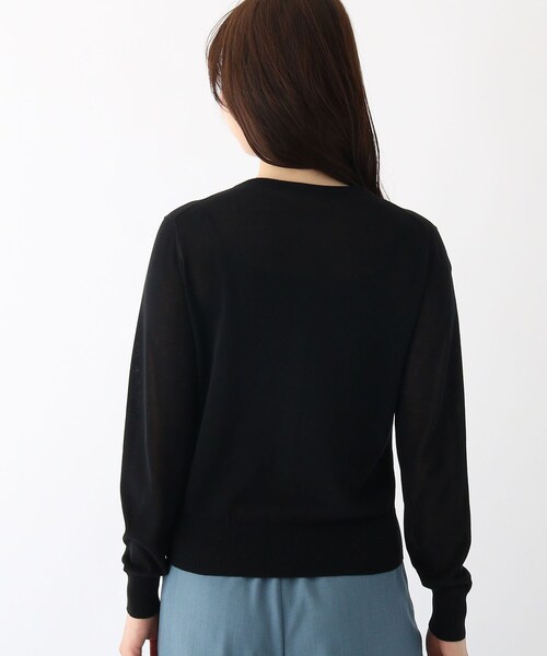 index(インデックス)の「◆コットンアセテート丸首多ボタンカーディガン【WEB限定アイテム】(カーディガン/ボレロ・レディース・ライトグレー/ブラック/パープル/ネイビー/グリーン/ホワイト系・40/38/42/36)」の9枚目の写真