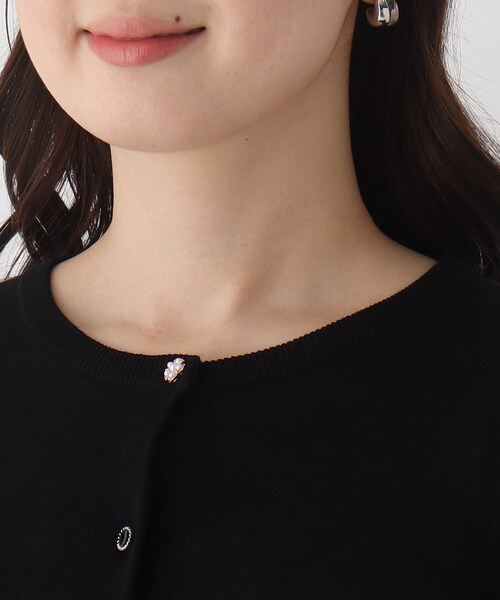 index(インデックス)の「◆コットンアセテート丸首多ボタンカーディガン【WEB限定アイテム】(カーディガン/ボレロ・レディース・ライトグレー/ブラック/パープル/ネイビー/グリーン/ホワイト系・40/38/42/36)」の10枚目の写真