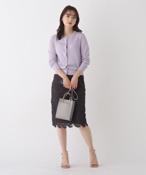 index(インデックス)の「◆コットンアセテート丸首多ボタンカーディガン【WEB限定アイテム】(カーディガン/ボレロ・レディース・ライトグレー/ブラック/パープル/ネイビー/グリーン/ホワイト系・40/38/42/36)」の17枚目の写真