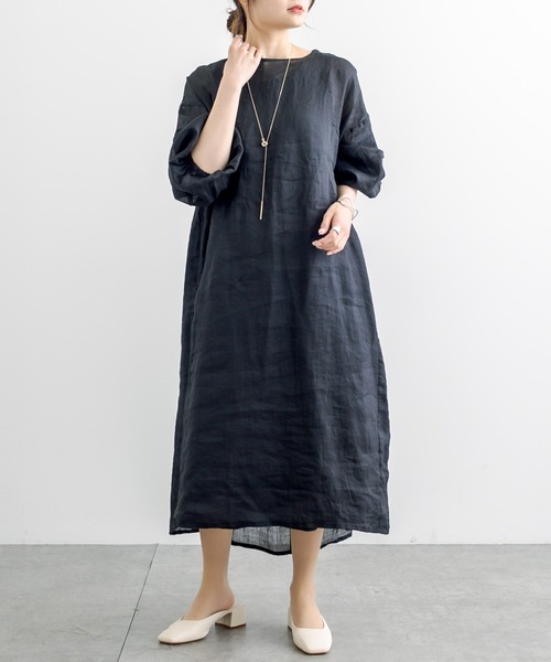 PUAL CE CIN(ピュアルセシン)の「【Du noir】ラミーリネン 2WAYワンピース(ワンピース・レディース・ホワイト/ブラック/グレー・FREE)」の7枚目の写真
