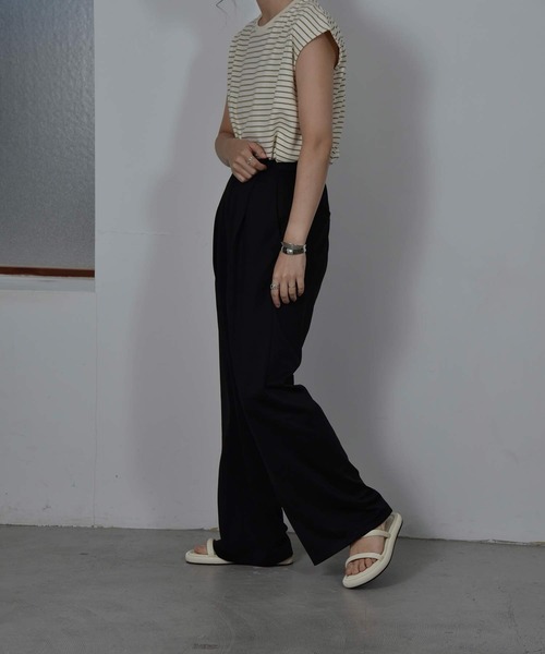 I_am（アイアム）の「basic stretch pants（その他パンツ・レディース・オフホワイト/ブラック・FREE）」の19枚目の写真