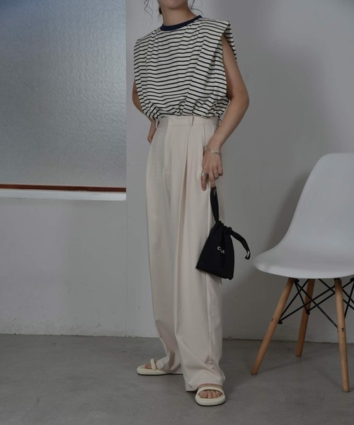 I_am（アイアム）の「basic stretch pants（その他パンツ・レディース・オフホワイト/ブラック・FREE）」の22枚目の写真