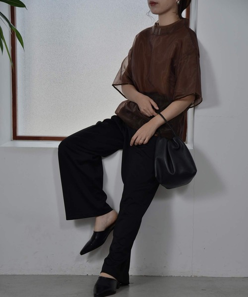 I_am（アイアム）の「basic stretch pants（その他パンツ・レディース・オフホワイト/ブラック・FREE）」の17枚目の写真