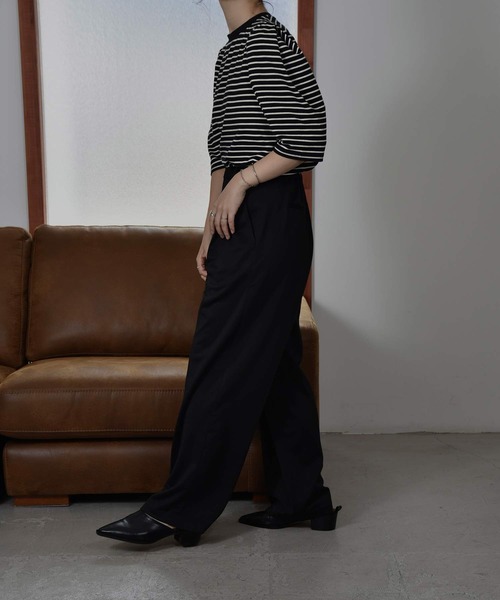 I_am（アイアム）の「basic stretch pants（その他パンツ・レディース・オフホワイト/ブラック・FREE）」の15枚目の写真