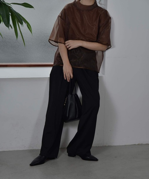 I_am（アイアム）の「basic stretch pants（その他パンツ・レディース・オフホワイト/ブラック・FREE）」の8枚目の写真