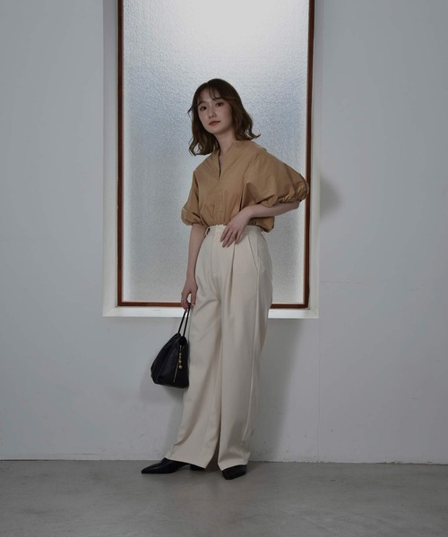 I_am（アイアム）の「basic stretch pants（その他パンツ・レディース・オフホワイト/ブラック・FREE）」の13枚目の写真