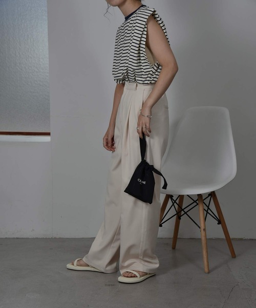 I_am（アイアム）の「basic stretch pants（その他パンツ・レディース・オフホワイト/ブラック・FREE）」の16枚目の写真