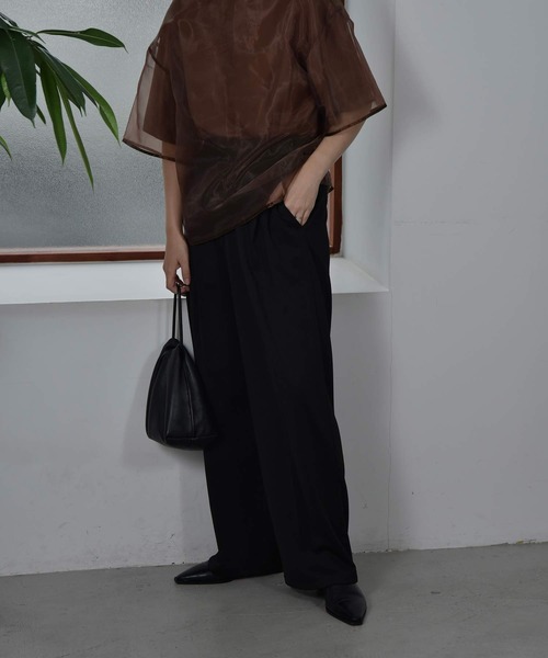 I_am（アイアム）の「basic stretch pants（その他パンツ・レディース・オフホワイト/ブラック・FREE）」の21枚目の写真