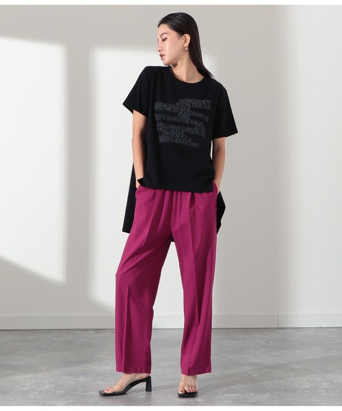 Settimissimo（セッティミッシモ）の「ランダムロゴバックロングプルオーバー（Tシャツ/カットソー・レディース・ブラック/オフホワイト・FREE）」の4枚目の写真