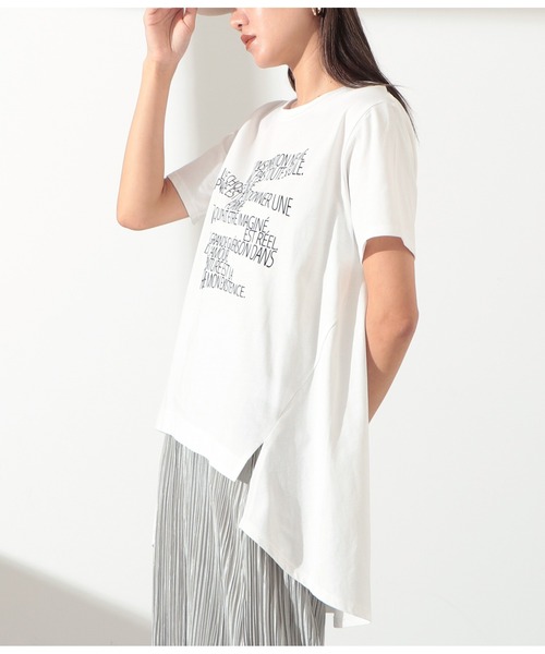 Settimissimo（セッティミッシモ）の「ランダムロゴバックロングプルオーバー（Tシャツ/カットソー・レディース・ブラック/オフホワイト・FREE）」の5枚目の写真