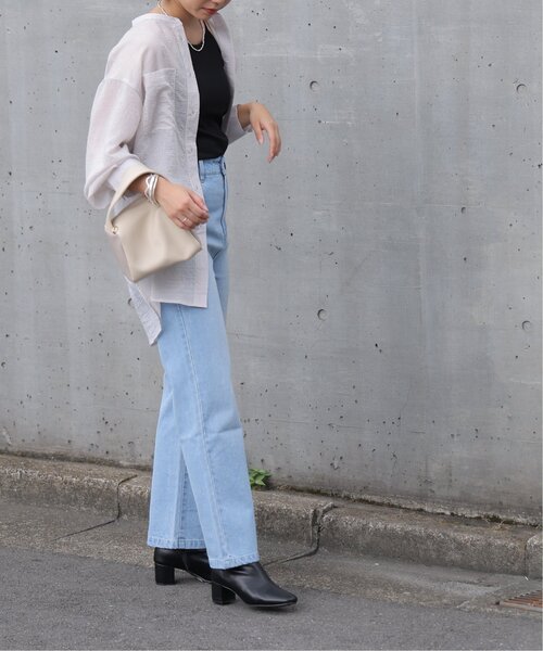 frames RAY CASSIN(フレームスレイカズン)の「S/M展開 デニムストレートパンツ(デニムパンツ・レディース・インディゴブルー/ライトインディゴブルー/キナリ/ブルー系・SMALL/MEDIUM)」の9枚目の写真