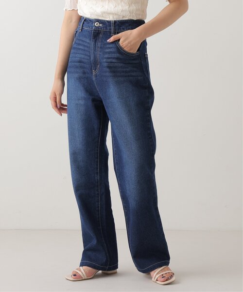 frames RAY CASSIN(フレームスレイカズン)の「S/M展開 デニムストレートパンツ(デニムパンツ・レディース・インディゴブルー/ライトインディゴブルー/キナリ/ブルー系・SMALL/MEDIUM)」の8枚目の写真