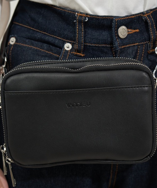 VANNIE U(ヴァニーユー)の「ウォレットバッグ/お財布合体バッグ(ショルダーバッグ・レディース・ブラック/ベージュ/アイボリー・FREE)」の4枚目の写真