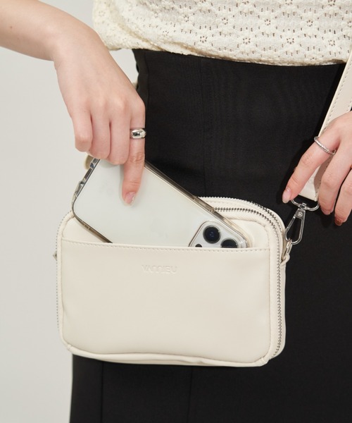 VANNIE U(ヴァニーユー)の「ウォレットバッグ/お財布合体バッグ(ショルダーバッグ・レディース・ブラック/ベージュ/アイボリー・FREE)」の5枚目の写真