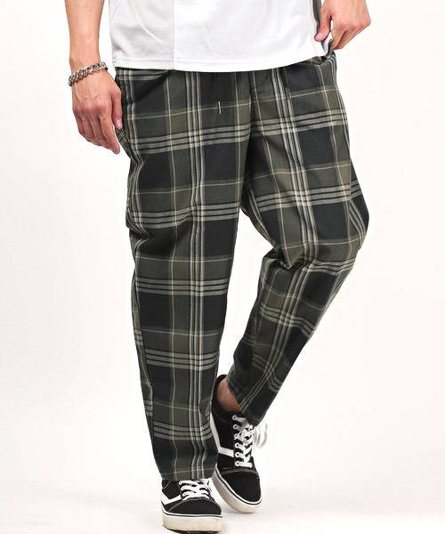 LUXSTYLE(ラグスタイル)の「T/Rワイドテーパードパンツ(スラックス・メンズ・その他/クリーム/ブラウン系その他/ベージュ系その他/グリーン系その他/グレー系その他・M/L)」の1枚目の写真