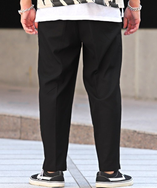 LUXSTYLE(ラグスタイル)の「T/Rワイドテーパードパンツ(スラックス・メンズ・その他/クリーム/ブラウン系その他/ベージュ系その他/グリーン系その他/グレー系その他・M/L)」の7枚目の写真