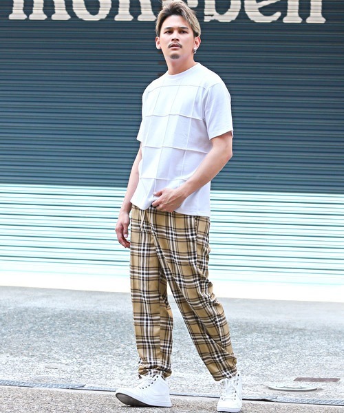 LUXSTYLE(ラグスタイル)の「T/Rワイドテーパードパンツ(スラックス・メンズ・その他/クリーム/ブラウン系その他/ベージュ系その他/グリーン系その他/グレー系その他・M/L)」の9枚目の写真