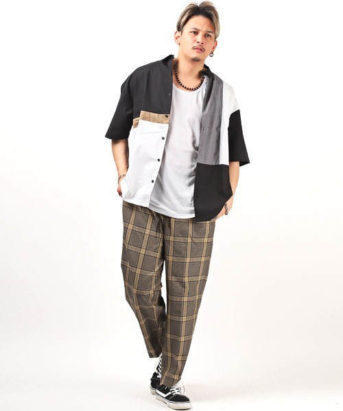 LUXSTYLE(ラグスタイル)の「T/Rワイドテーパードパンツ(スラックス・メンズ・その他/クリーム/ブラウン系その他/ベージュ系その他/グリーン系その他/グレー系その他・M/L)」の13枚目の写真