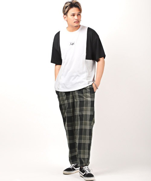 LUXSTYLE(ラグスタイル)の「T/Rワイドテーパードパンツ(スラックス・メンズ・その他/クリーム/ブラウン系その他/ベージュ系その他/グリーン系その他/グレー系その他・M/L)」の14枚目の写真