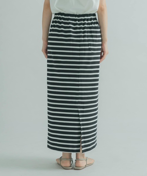 FORK&SPOON(フォークアンドスプーン)の「FORK&SPOON カットソーボーダースカート(スカート・レディース・ブラック系その他/ホワイト系その他・1/2)」の7枚目の写真