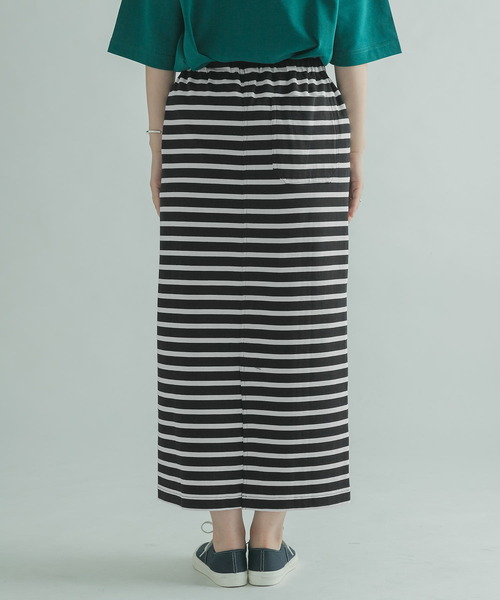 FORK&SPOON(フォークアンドスプーン)の「FORK&SPOON カットソーボーダースカート(スカート・レディース・ブラック系その他/ホワイト系その他・1/2)」の10枚目の写真