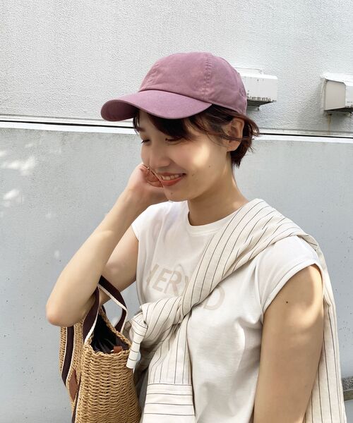 newhattan（ニューハッタン）の「◆【Newhattan】コットンツイルキャップ（キャップ・レディース・チャコールグレー/ブラック/ダークグリーン/パープル系5・00）」の4枚目の写真