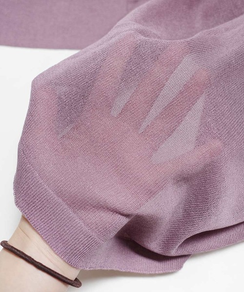 shopnikoniko（ショップニコニコ）の「カーディガン 秋冬 薄手 長袖 シアー ロング Vネック シアーカーディガン（カーディガン/ボレロ・レディース・ホワイト/ブラック/パープル/ピンク/ブルー・フリー）」の12枚目の写真