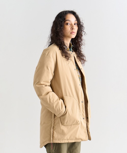 NANGA(ナンガ)の「HINOC RIPSTOP INNER DOWN LONG CARDIGAN W/ヒノックリップストップ インナーダウン ロングカーディガン(ウィメンズ)(ダウンジャケット/コート・レディース・ブラック/アーミー/ネイビー/ベージュ/ブラウン/オレンジ系その他・M/L/S/XL)」の14枚目の写真