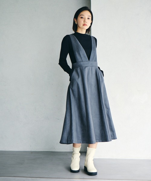 VIS(ビス)の「【吸湿発熱・エコベロ】リブ切替ハイネックニットプルオーバー【sustainable】(ニット/セーター・レディース・ブラック/オレンジ/ピンク/キナリ/ダークグリーン/グレー/イエロー系その他・FREE)」の17枚目の写真