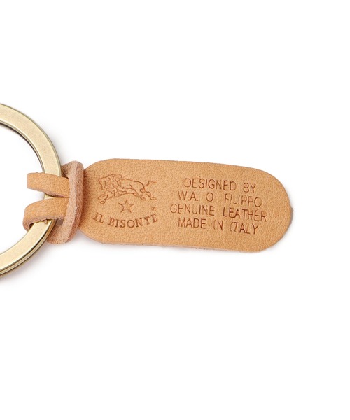 IL BISONTE(イルビゾンテ)の「IL BISONTE / ORIGINAL LEATHER / キーリング(キーホルダー・レディース・ホワイト/ブラック/ダークブラウン/ネイビー/グレー/レッド/オリーブ/オレンジ/グリーン/ライトブラウン/ナチュラル/レンガ・FREE)」の13枚目の写真
