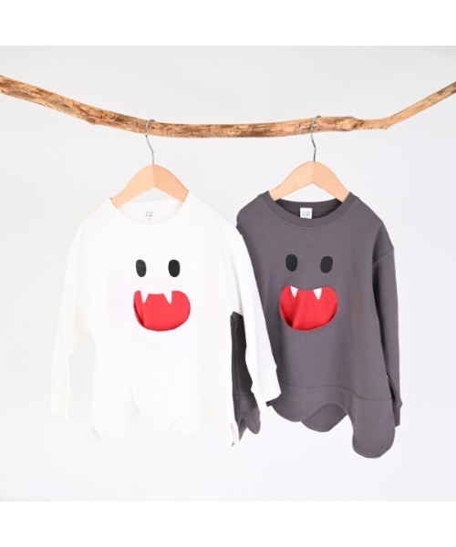 nicohrat（ニコフラート）の「ニコフラート おばけトレーナー（スウェット・キッズ・チャコールグレー/ベージュ系その他6・110cm/140cm/100cm/120cm/130cm/90cm）」の6枚目の写真