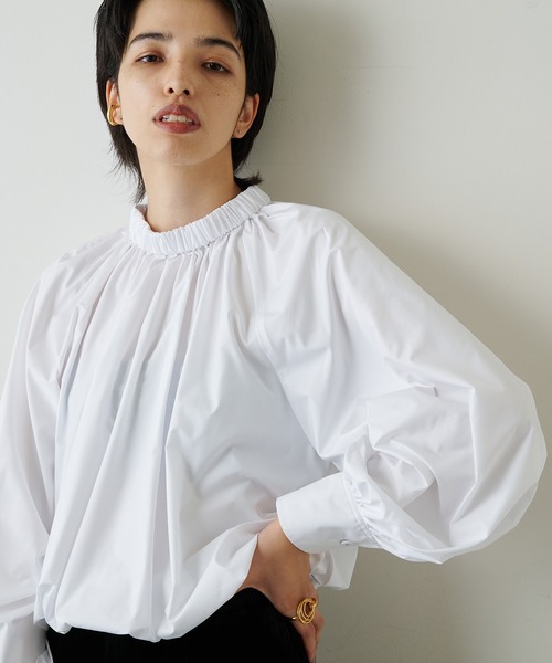 Whim Gazette（ウィムガゼット）の「【WEB限定】ギャザーブラウス
