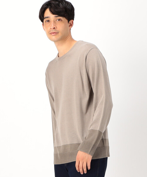 COMME CA ISM(コムサイズム)の「クルーネック プルオーバー(ニット/セーター・メンズ・ブルー/グリーン/ブラック/ベージュ・MEDIUM/LARGE)」の1枚目の写真