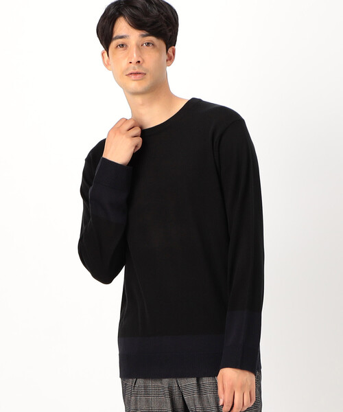 COMME CA ISM(コムサイズム)の「クルーネック プルオーバー(ニット/セーター・メンズ・ブルー/グリーン/ブラック/ベージュ・MEDIUM/LARGE)」の6枚目の写真