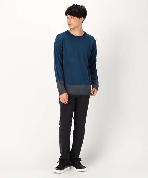 COMME CA ISM(コムサイズム)の「クルーネック プルオーバー(ニット/セーター・メンズ・ブルー/グリーン/ブラック/ベージュ・MEDIUM/LARGE)」の11枚目の写真