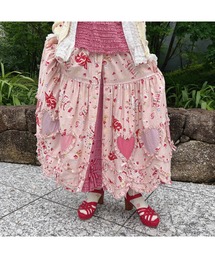 ピンクハウス　PINK HOUSE ロングスカート　ケーキティーカップ　白 ピンクハウス PINK HOUSE ロングスカート ケーキティーカップ 白