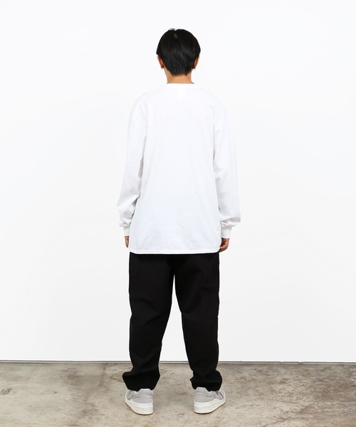 HUF（ハフ）の「BOOKEND LS TEE / HUF ロングスリーブTシャツ（Tシャツ/カットソー・メンズ・ホワイト/ブラック・SMALL/MEDIUM/LARGE/X-LARGE/XX-LARGE）」の9枚目の写真