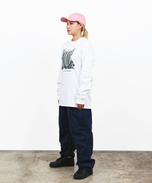 HUF（ハフ）の「BOOKEND LS TEE / HUF ロングスリーブTシャツ（Tシャツ/カットソー・メンズ・ホワイト/ブラック・SMALL/MEDIUM/LARGE/X-LARGE/XX-LARGE）」の11枚目の写真