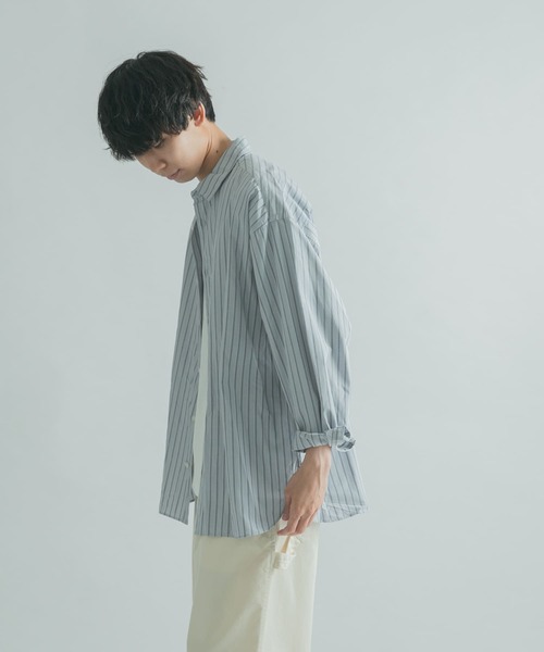 FORK&SPOON(フォークアンドスプーン)の「FORK&SPOON レギュラーカラービッグシャツ(シャツ/ブラウス・メンズ・グレー/ブルー・4/5)」の9枚目の写真