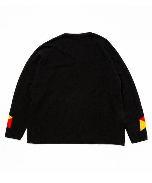 AlexanderLeeChang(アレキサンダーリーチャン)の「AlexanderLeeChang/アレキサンダーリーチャン BLC SWET SANKAKU CARDIGAN(カーディガン/ボレロ・メンズ・マスタード/ブラック/グレー・X-LARGE/MEDIUM/LARGE)」の4枚目の写真